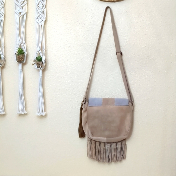 Spell Zephyr Fringe Suede Patchwork Bag - Picture 10 of 17